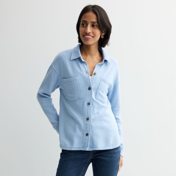 

Женская вязаная флисовая шагетка Sonoma Goods For Life, голубой