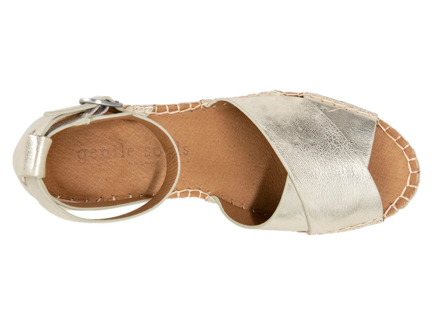 Сандалии Gentle Souls by Kenneth Cole Charli Wedge Sandal, Champagne Leather — фото 4