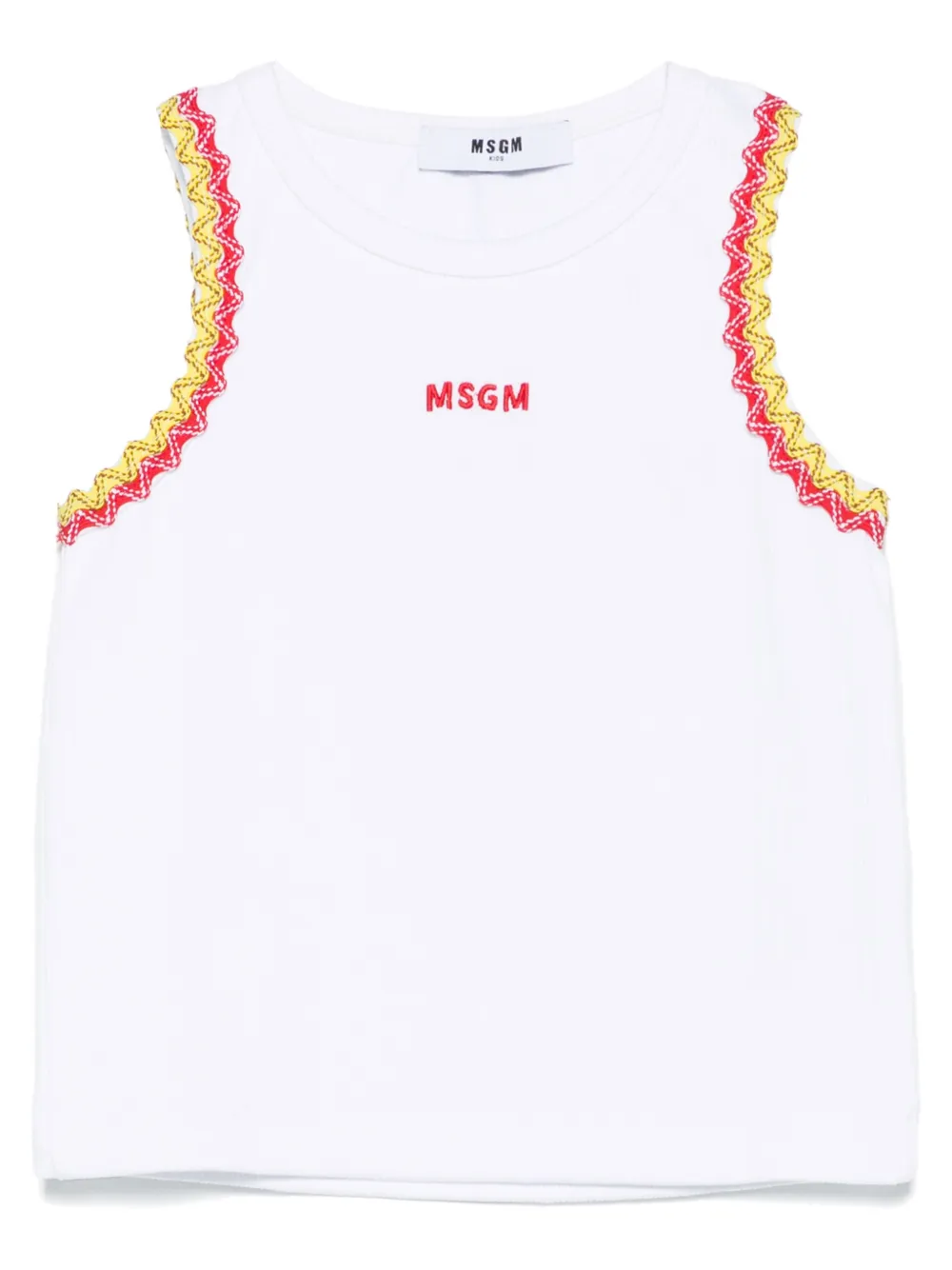 

Топ в рубчик MSGM Kids, белый