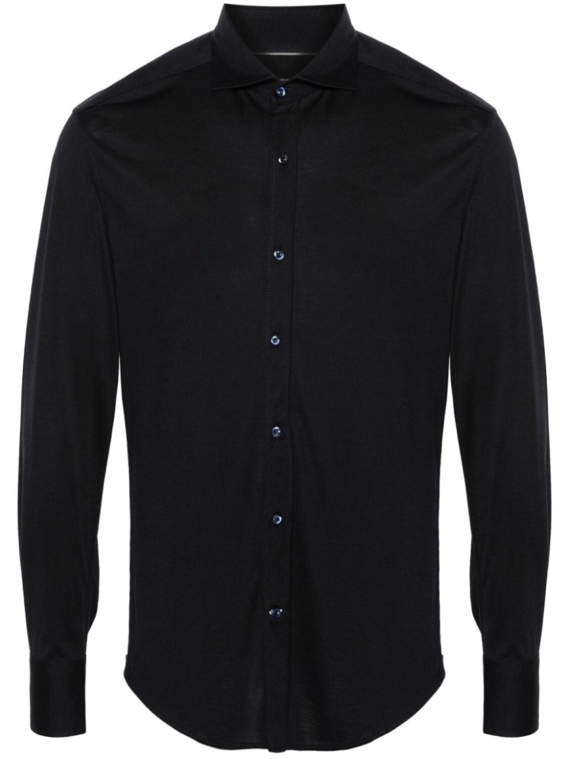 

Brunello Cucinelli рубашка из джерси с отложным воротником, синий