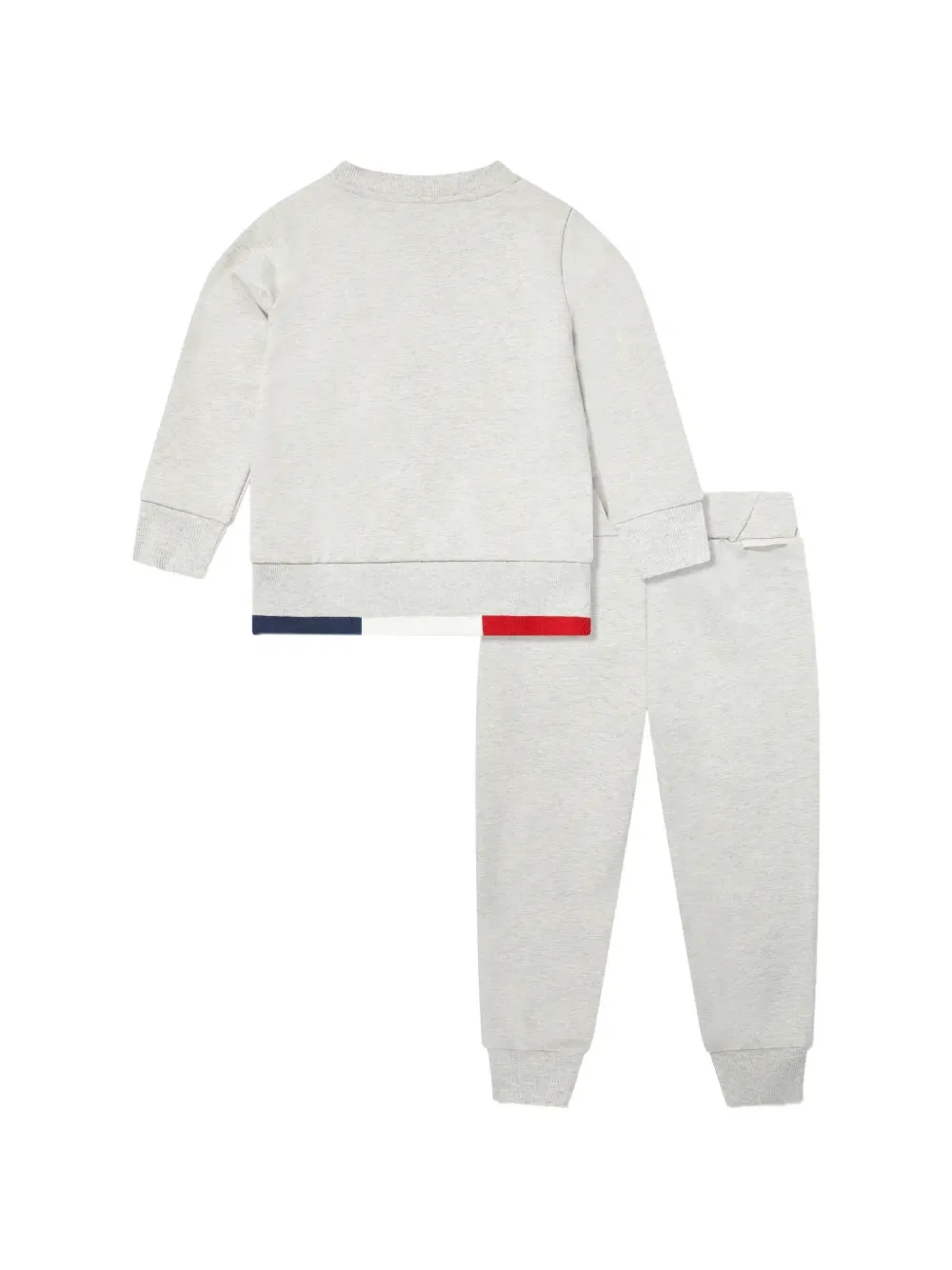 Спортивный костюм с полосками и логотипом Moncler Enfant, серый — фото 2