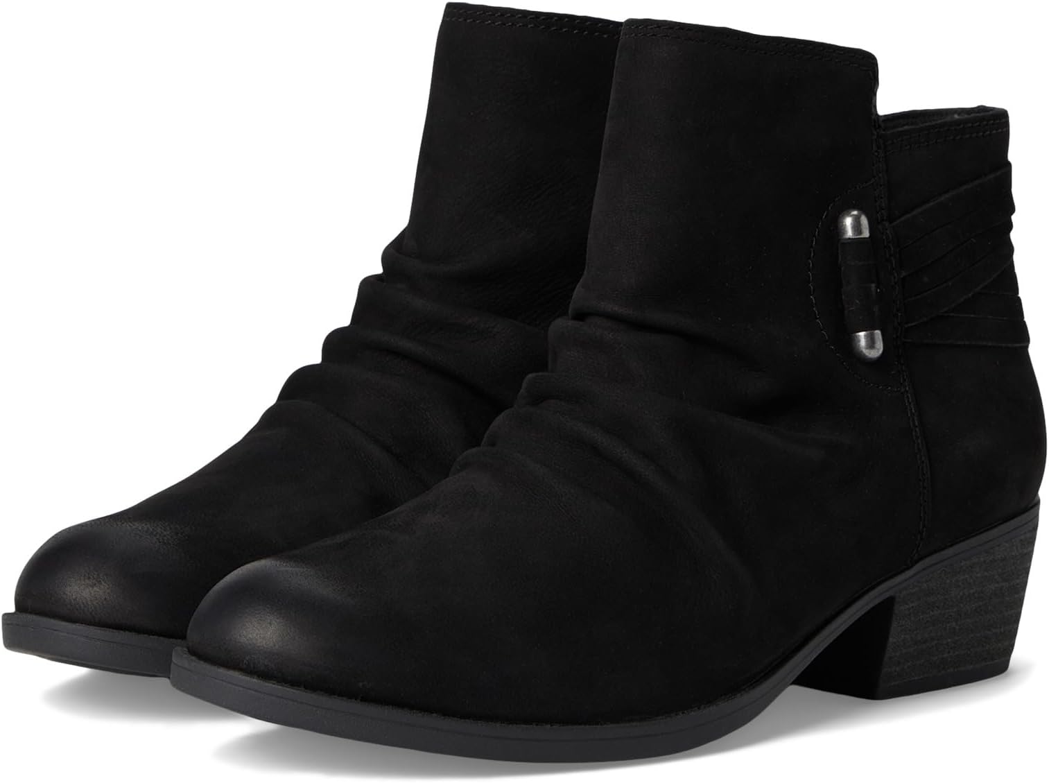 Ботильоны женские Clarks Charlten Rosa из нубука с декором, черный