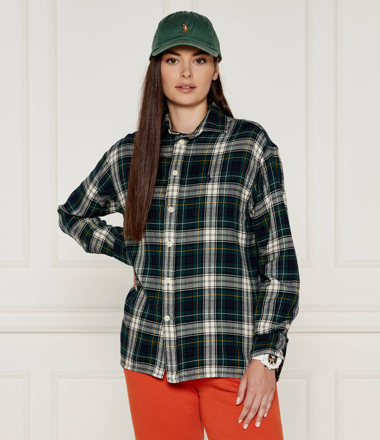 

Рубашка POLO RALPH LAUREN Relaxed fit, зеленый