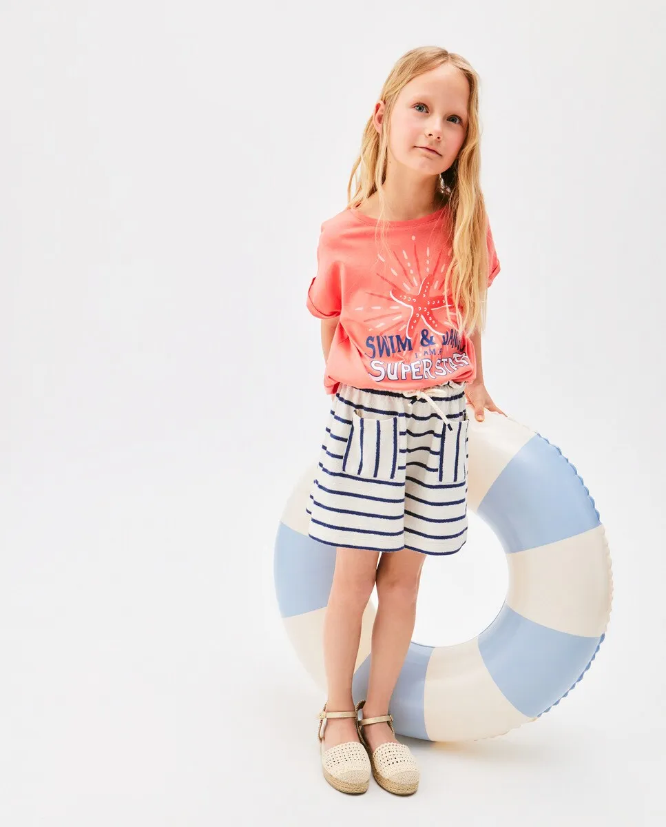

Флисовые шорты для девочек с карманами Kids El Corte Inglés, белый