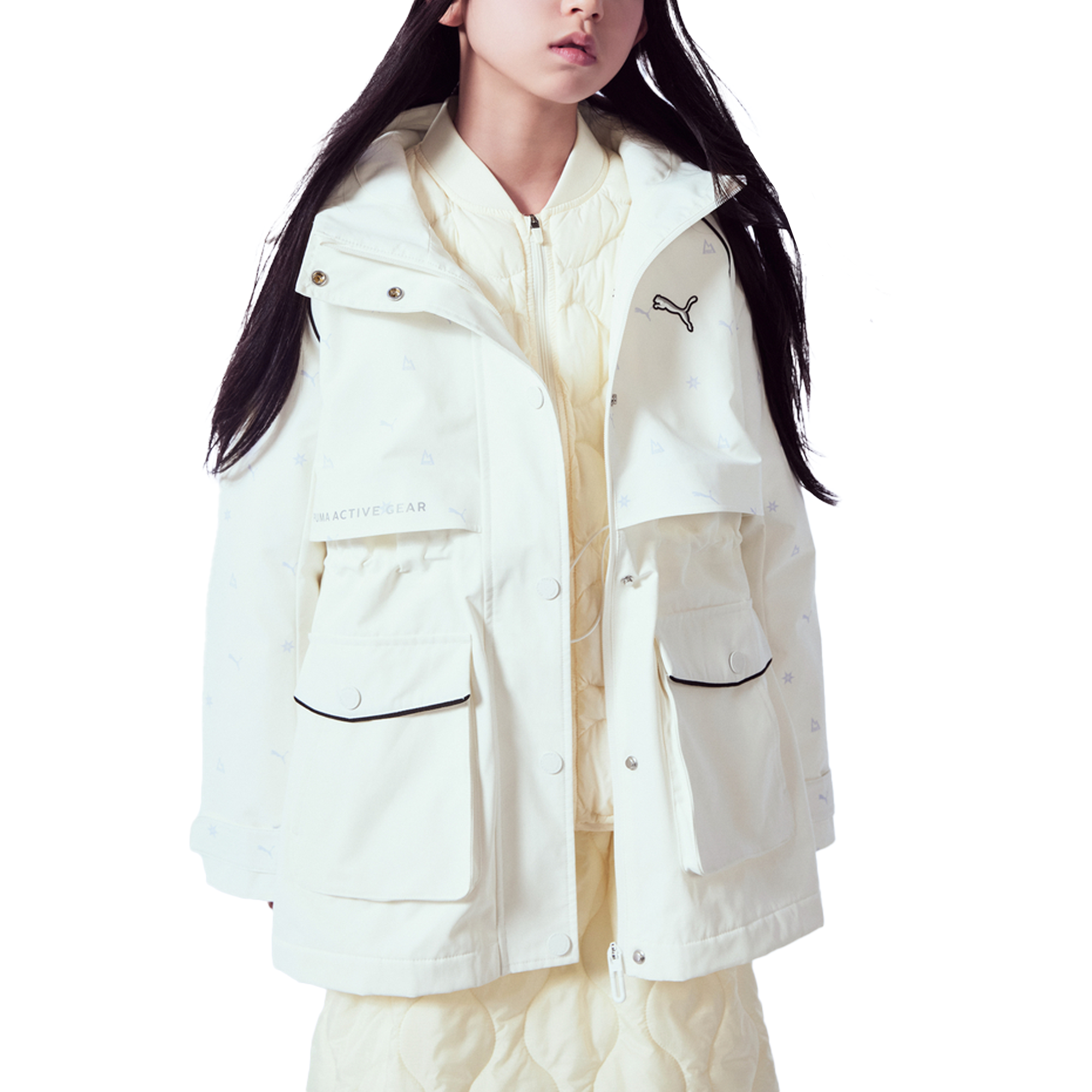 

Детская пуховая куртка PUMA, белый