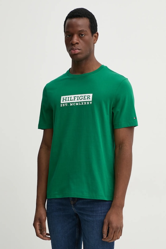 

Хлопковая футболка Tommy Hilfiger, зеленый