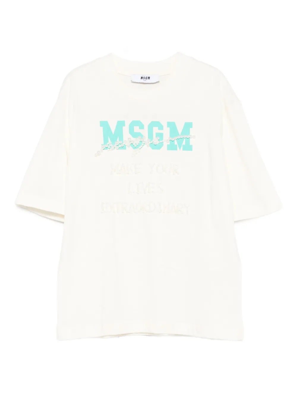 

Футболка с логотипом MSGM Kids, нейтральный