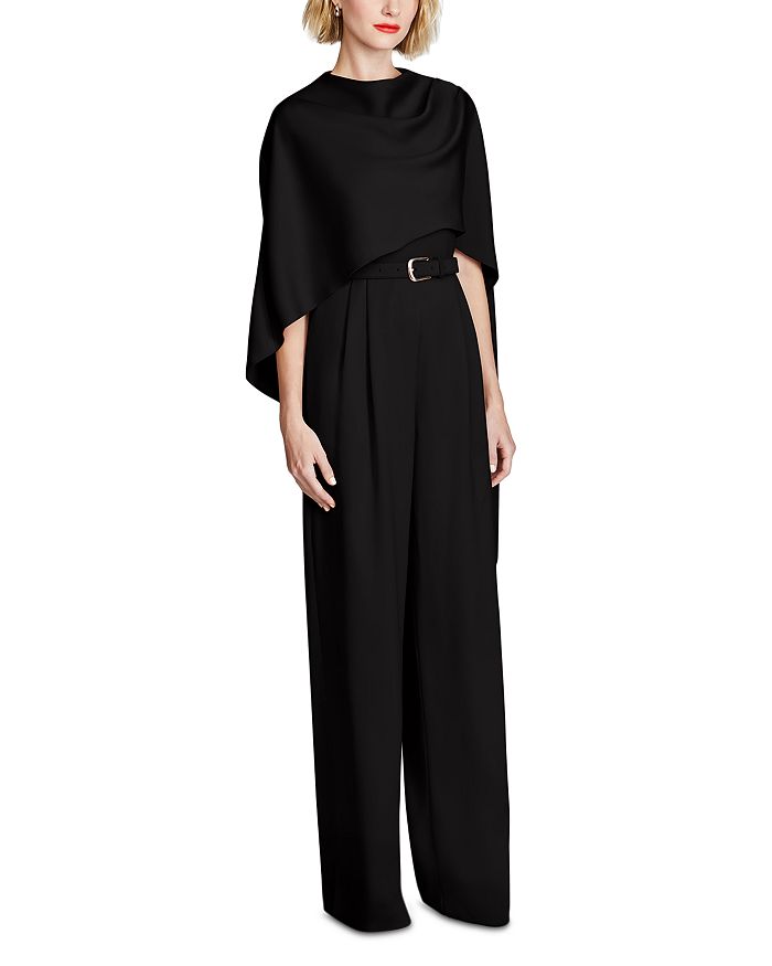 

Повседневный комбинезон Paulette из крепа HALSTON, черный