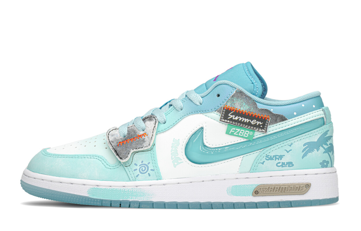

Кроссовки Air JORDAN 1 Vintage Basketball Shoes Women's Low-Top White Blue, Синий, Кроссовки Air JORDAN 1 Vintage Basketball Shoes Women's Low-Top White Blue
