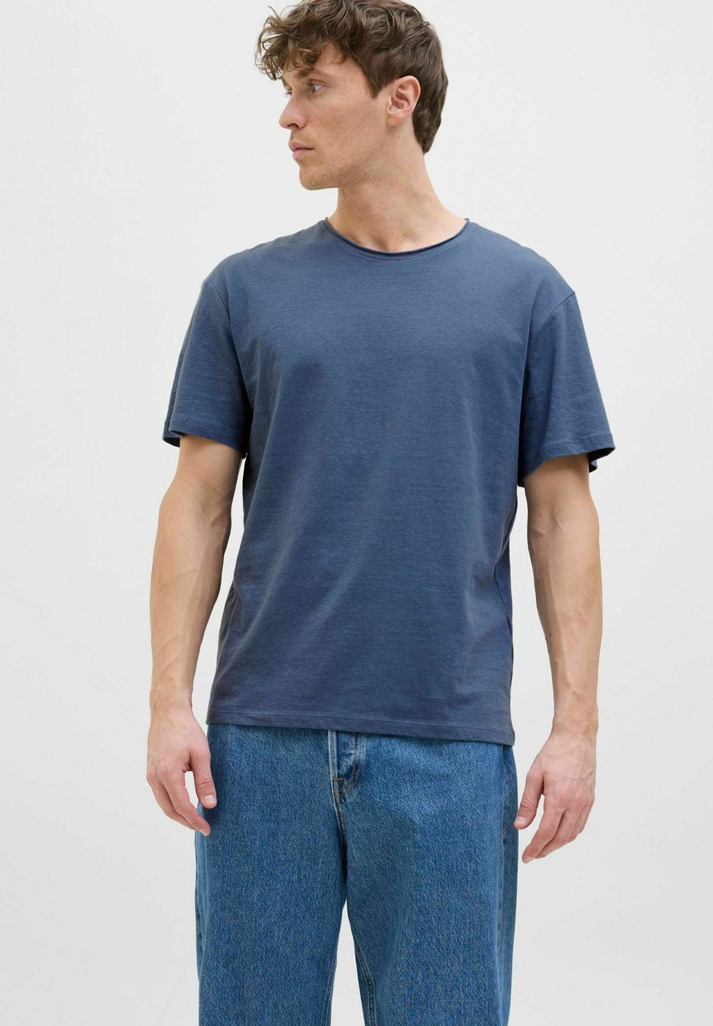 

Базовая футболка EINFARBIG RUNDHALS Jack & Jones, темно-синий