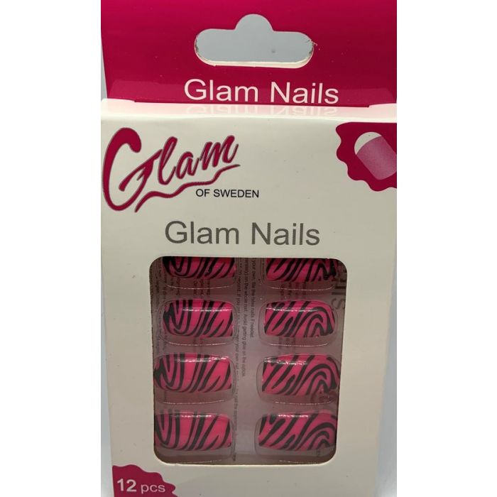 

Накладные ногти Uñas Postizas Cebra Rosa Glam Of Sweden, 12 unidades