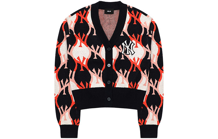 

Старый цветочный свитер женский темно-морской синий MLB