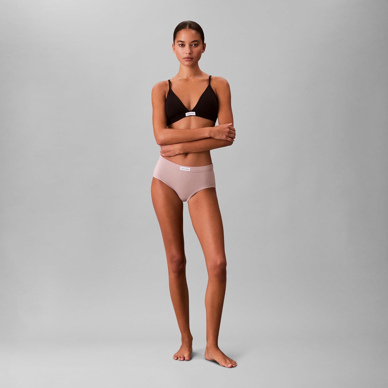 Женские трусики-слипы Calvin Klein Comfort Logo из хлопка и эластичного материала, упаковка 3 шт., Black/Fresh Taupe/Fall Berry — фото 2