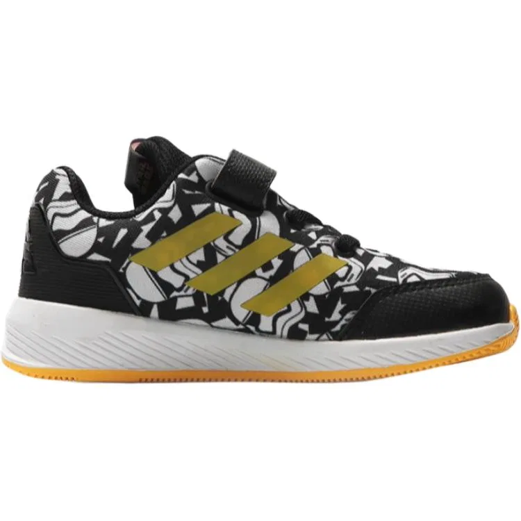 Кроссовки STAR WARS Slip Resistant Anti Kick для малышей, низкий верх, черные Adidas, Black/Bright White/Yellow — фото 3
