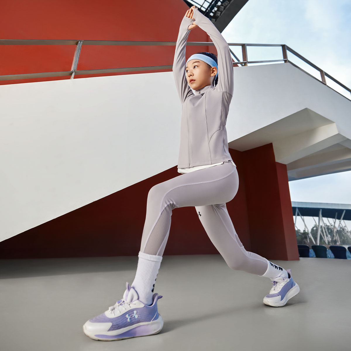 Повседневная спортивная одежда для подростков Under Armour, фиолетовый — фото 4