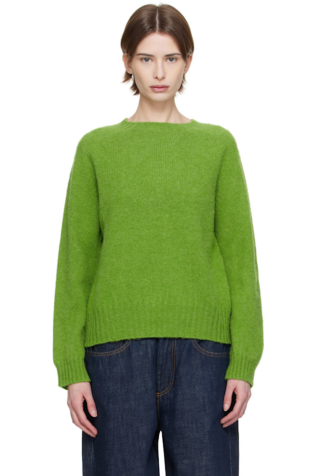

эксклюзивный зеленый свитер Ssense Jets Ymc, цвет garden leaf
