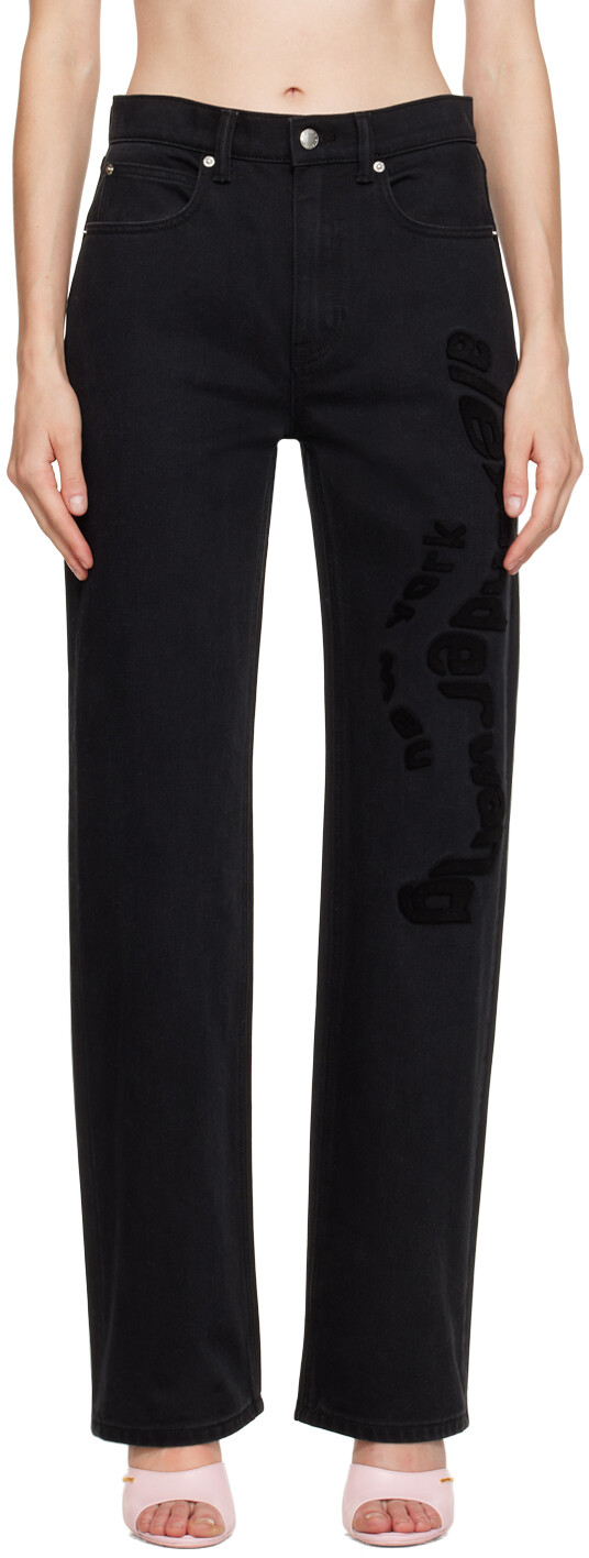 

Черные джинсы EZ Alexander Wang, цвет Washed black