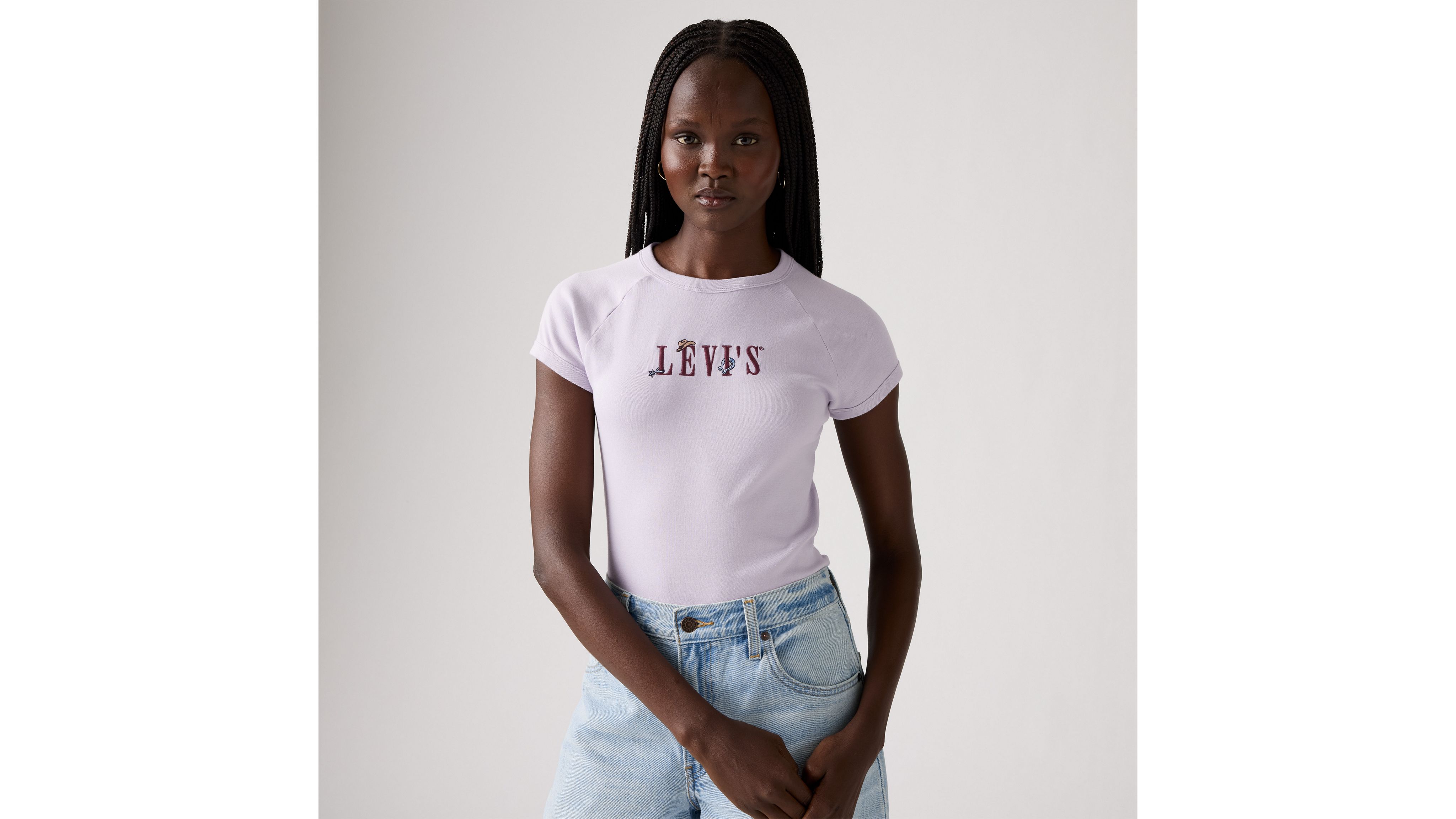 

Футболка с рисунком Райли реглан Levi's, Thistle - Purple