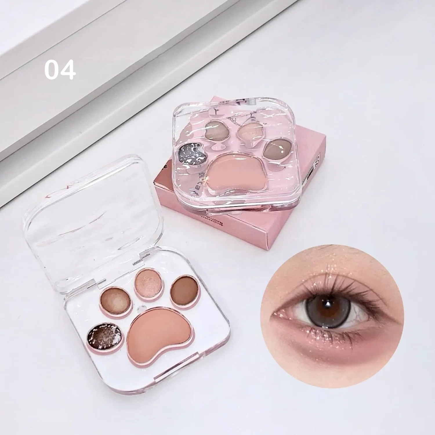 Тени для век Glitter Single Color Palette, Generic, 1 шт, светло-фиолетовый — фото 2