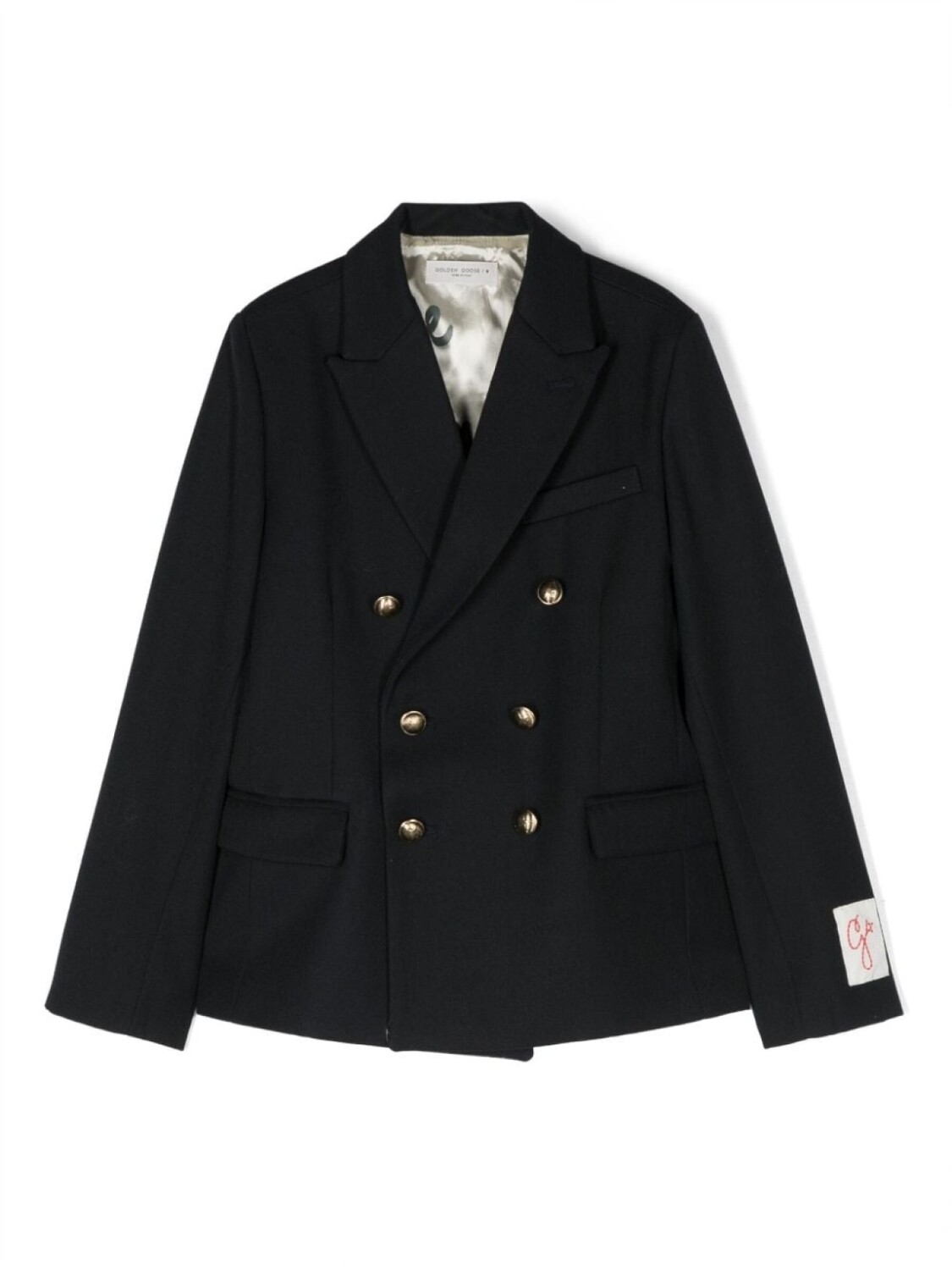 

Golden Goose Kids двубортный блейзер, синий