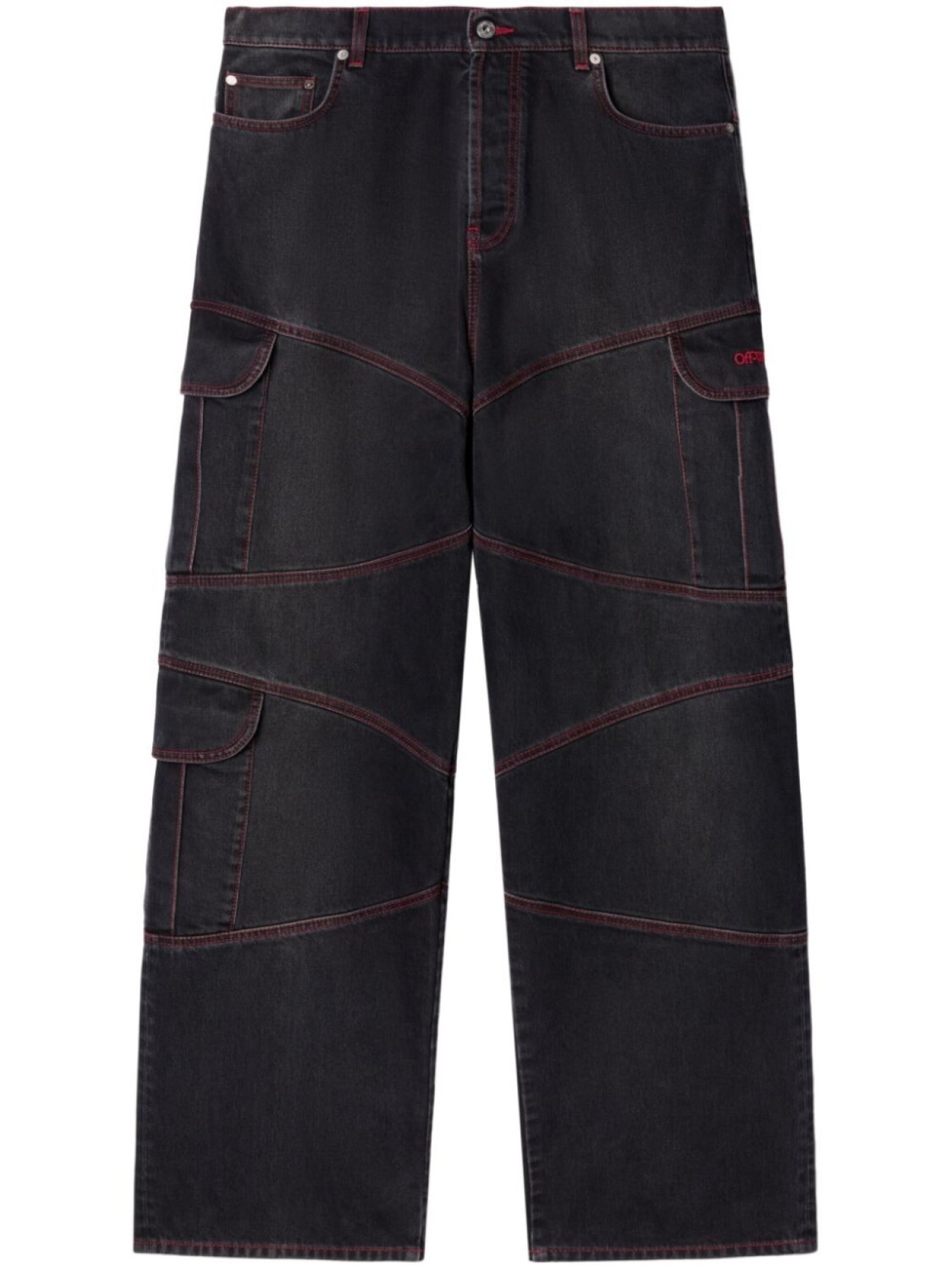 

Off-White прямые джинсы Script Samurai, черный