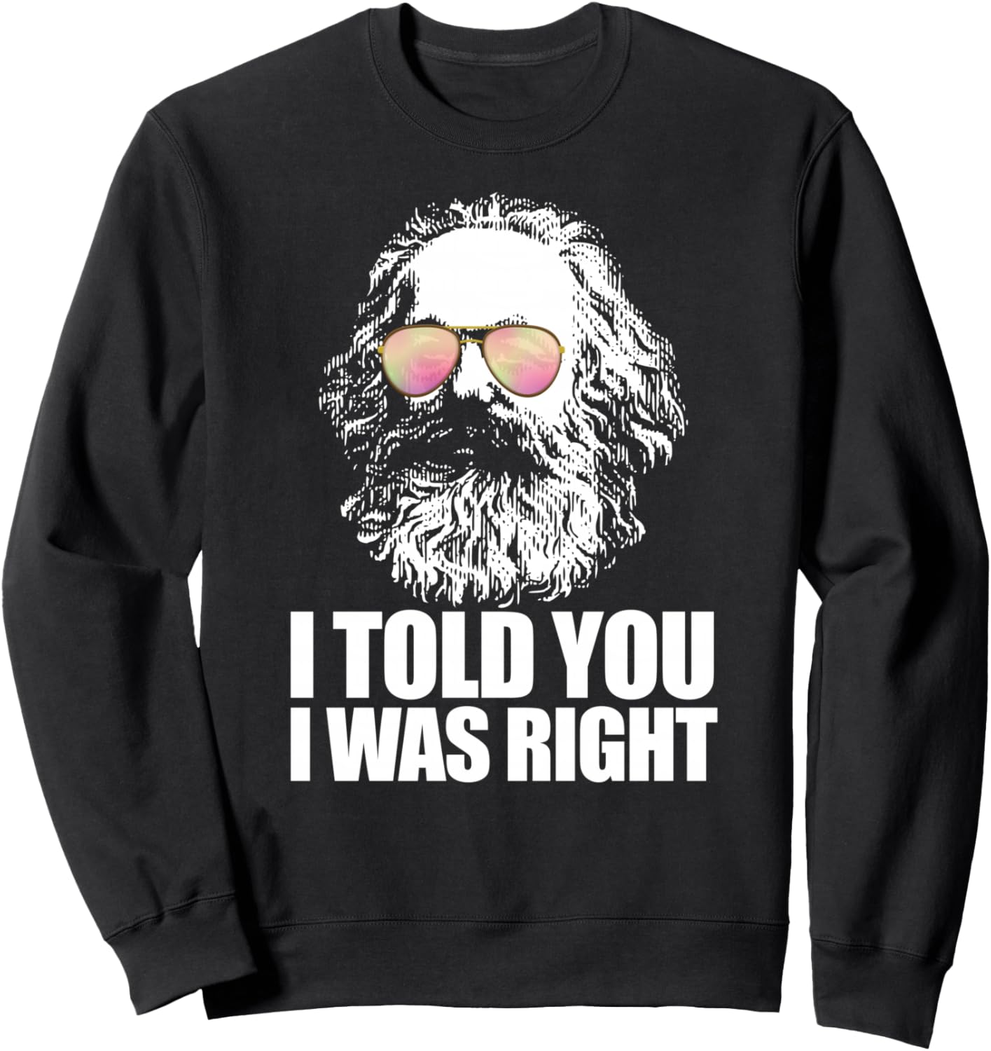 

Я же говорил, что был прав! Толстовка с коммунистическим мемом Карла Маркса Communist Jokes Funny Karl Marx Memes, черный