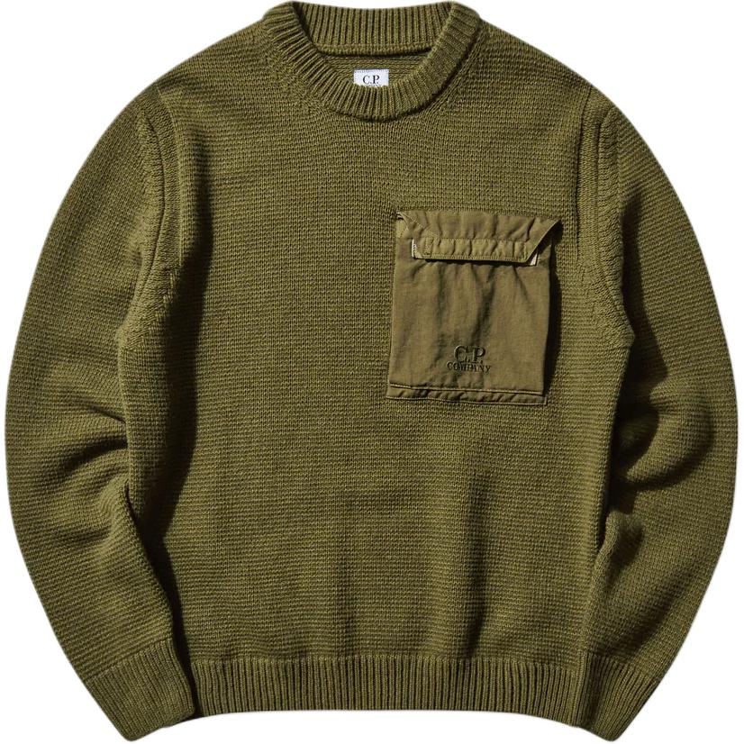 

Свитер с нагрудным карманом C.P.Company, зеленый
