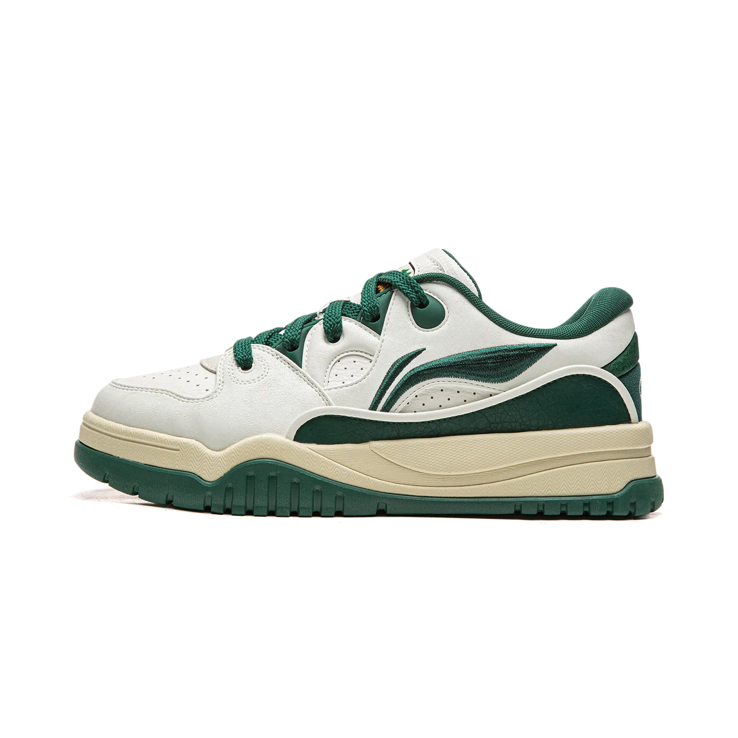 Кроссовки Li-Ning Trendy Leap Low Top для скейтбординга мужские бело-зеленые