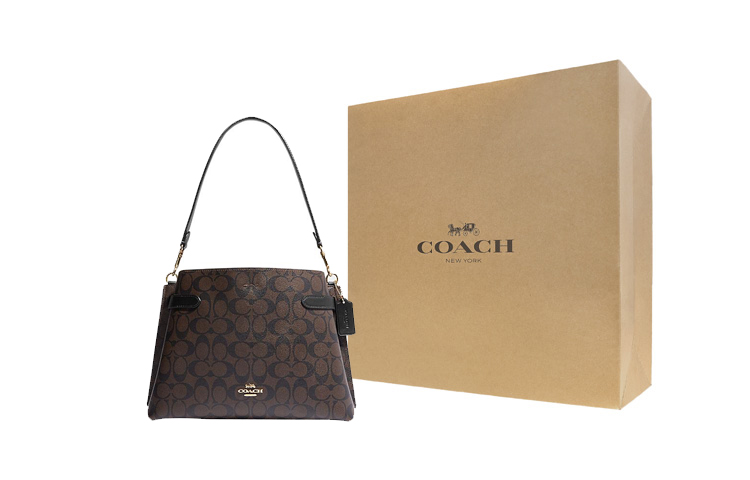 

COACH Портативная наплечная сумка через плечо из ПВХ для женщин разноцветная