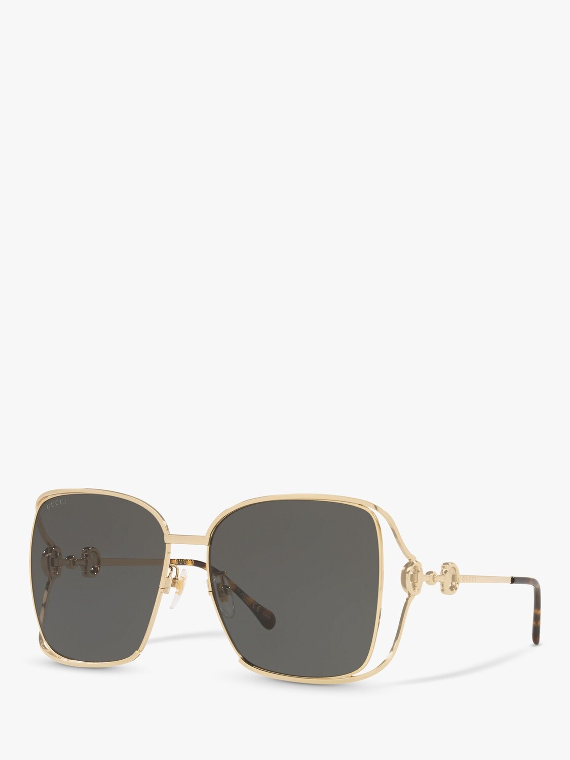

Женские квадратные солнцезащитные очки Gucci GG1020S, золотисто-серые