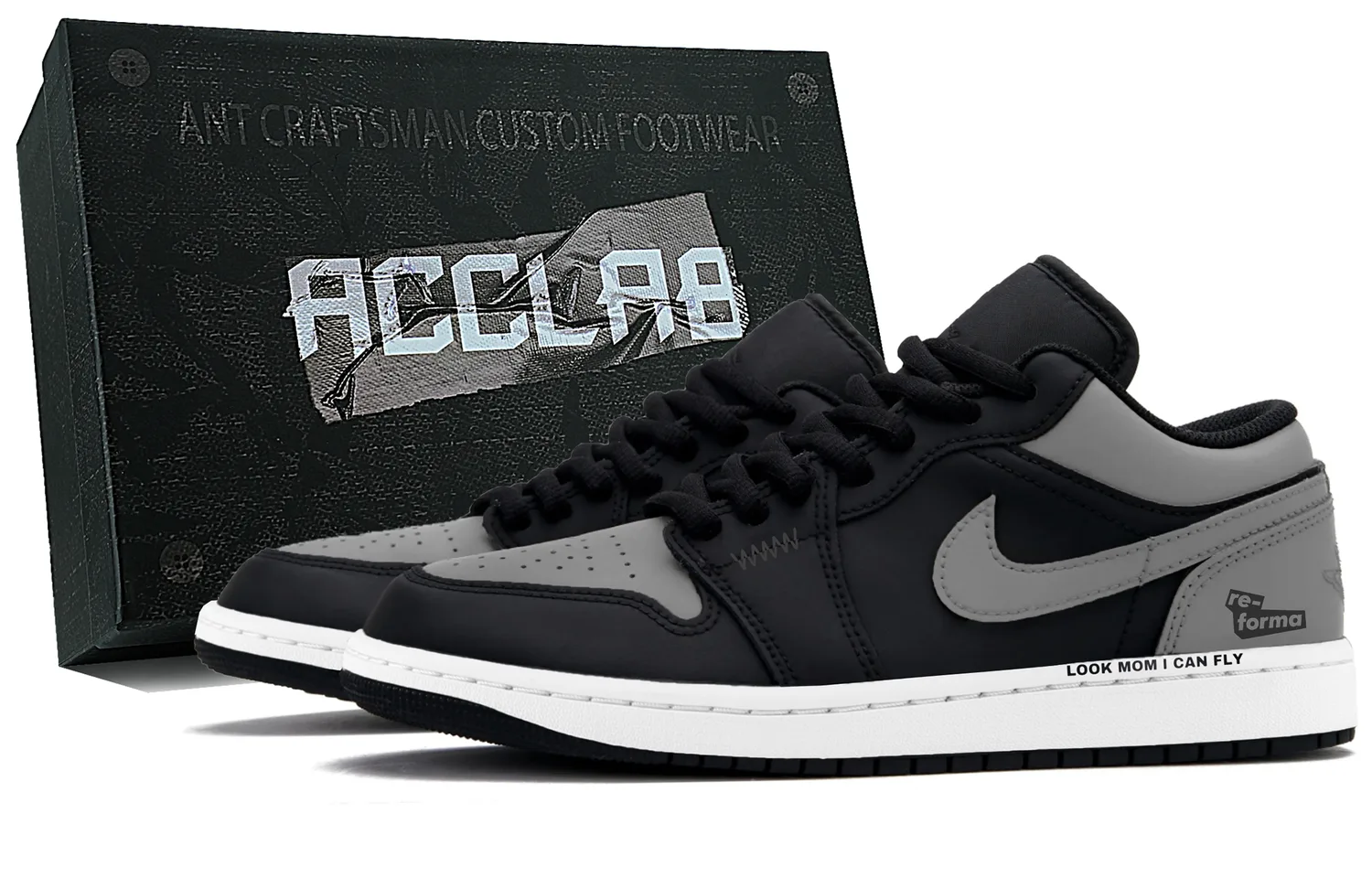 Jordan Кроссовки Air 1 Lightweight Height Increasing Low top Vintage мужские серые