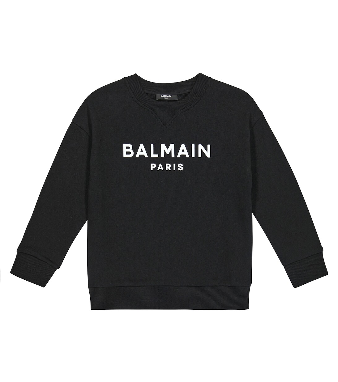 

Толстовка из хлопка с логотипом Balmain, черный