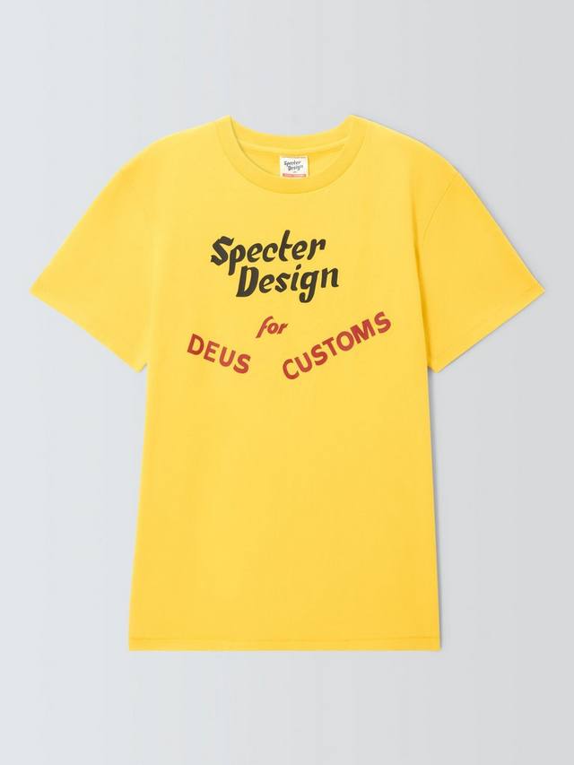 

Хлопчатобумажная футболка spector car graphic с коротким рукавом обычной посадки Deus ex Machina, цвет Canary Yellow
