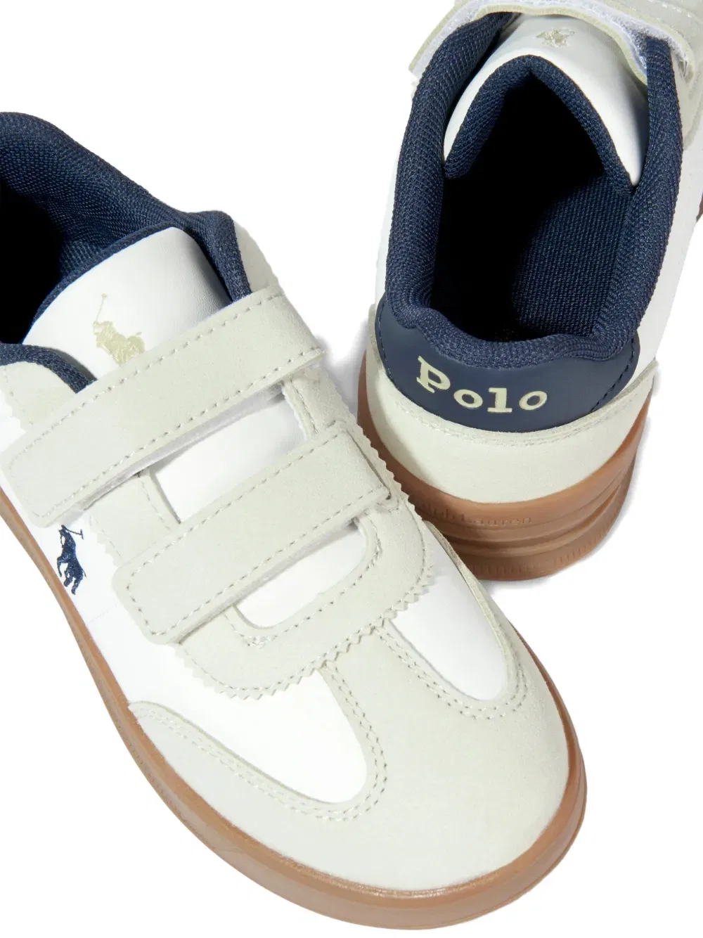 Кроссовки с логотипом на ремешке Polo Ralph Lauren Kids, белый — фото 4