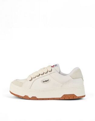 Белые кожаные кроссовки Kickers 70 Lo