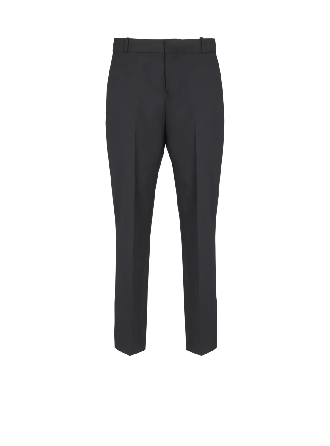 

Прямые шерстяные брюки строгого кроя Balmain, черный