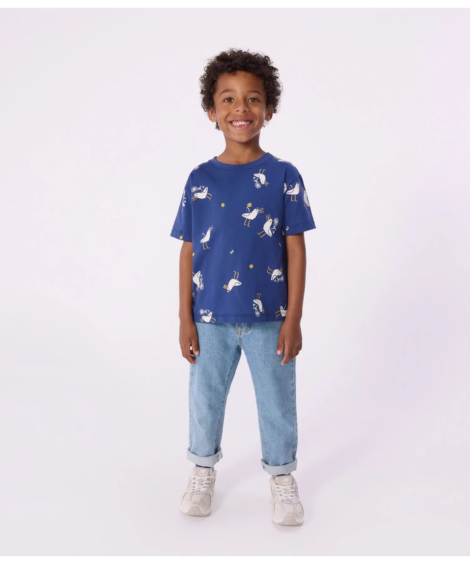 Детская футболка с коротким рукавом PETIT BATEAU с принтом