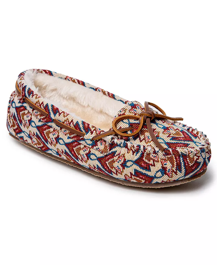Женские тапочки Cally с узором Minnetonka, коричневый/бежевый