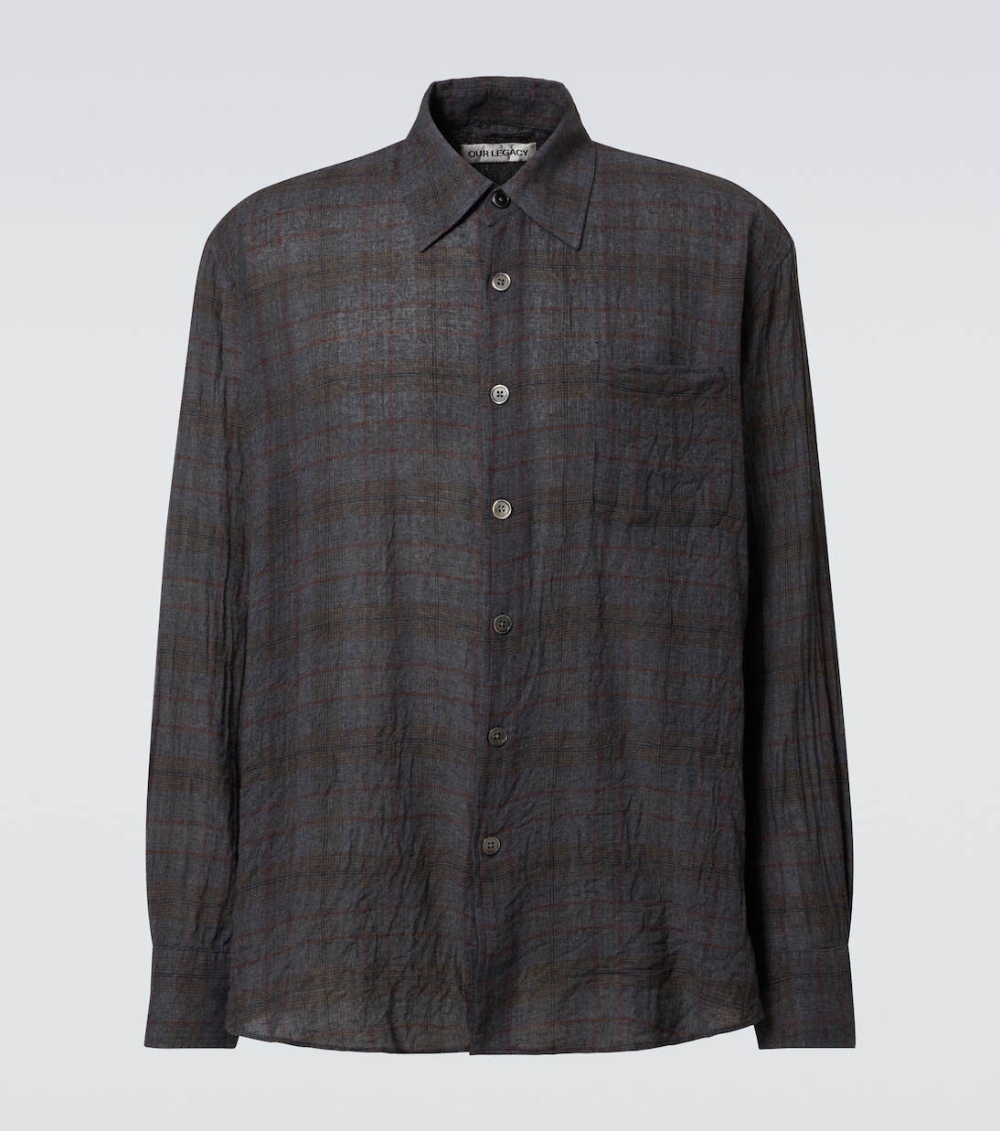 

Рубашка из хлопковой смеси в клетку Our Legacy, Bazaar Check Breeze Weave