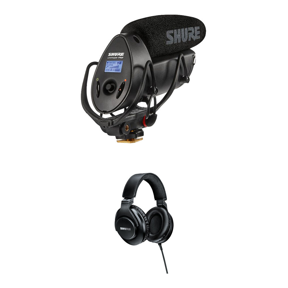 

Микрофон-пушка Shure VP83F LensHopper со встроенным аудиорекордером и наушниками