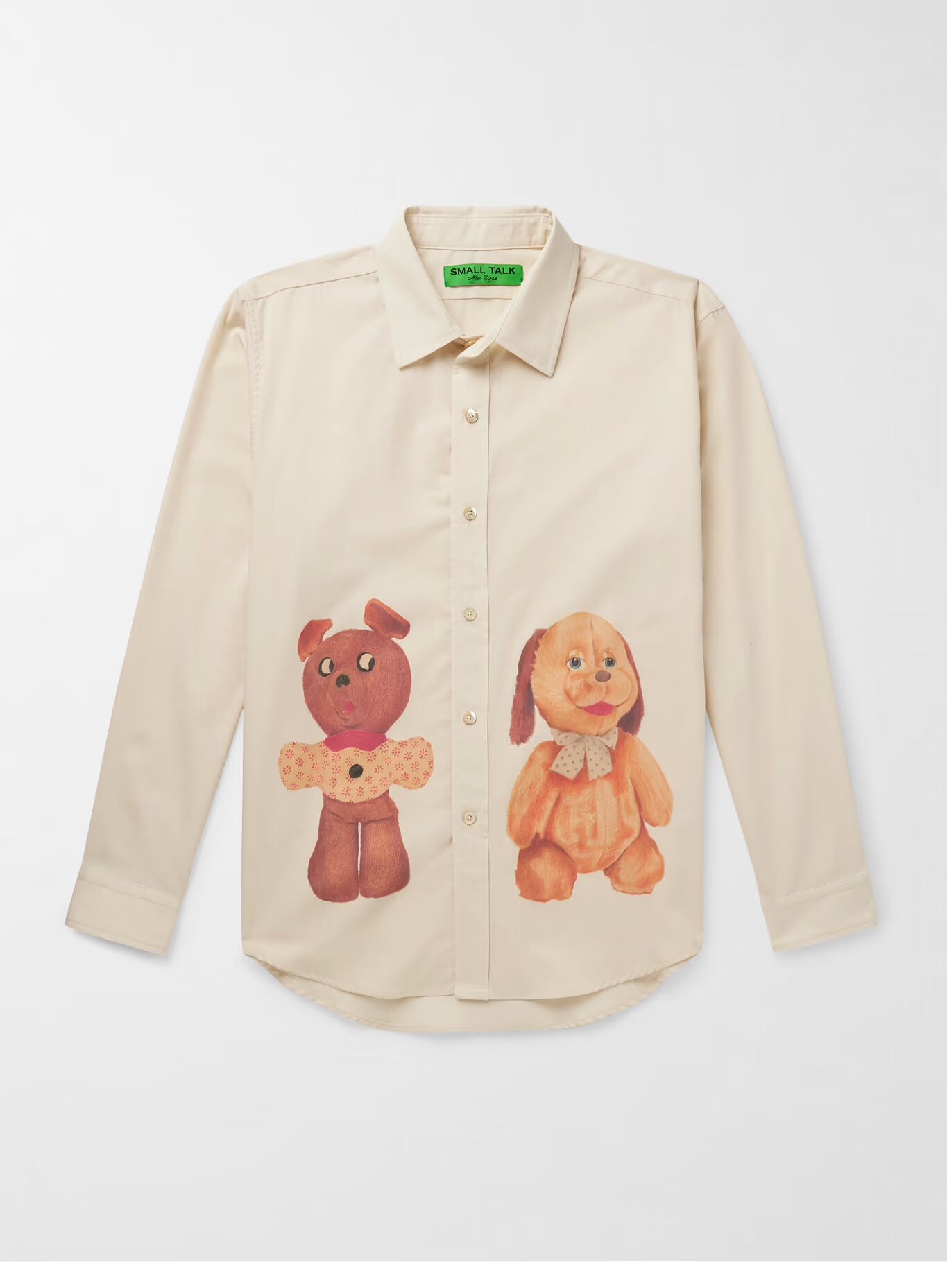 

Рубашка из хлопкового поплина с принтом SMALL TALK, нейтральный