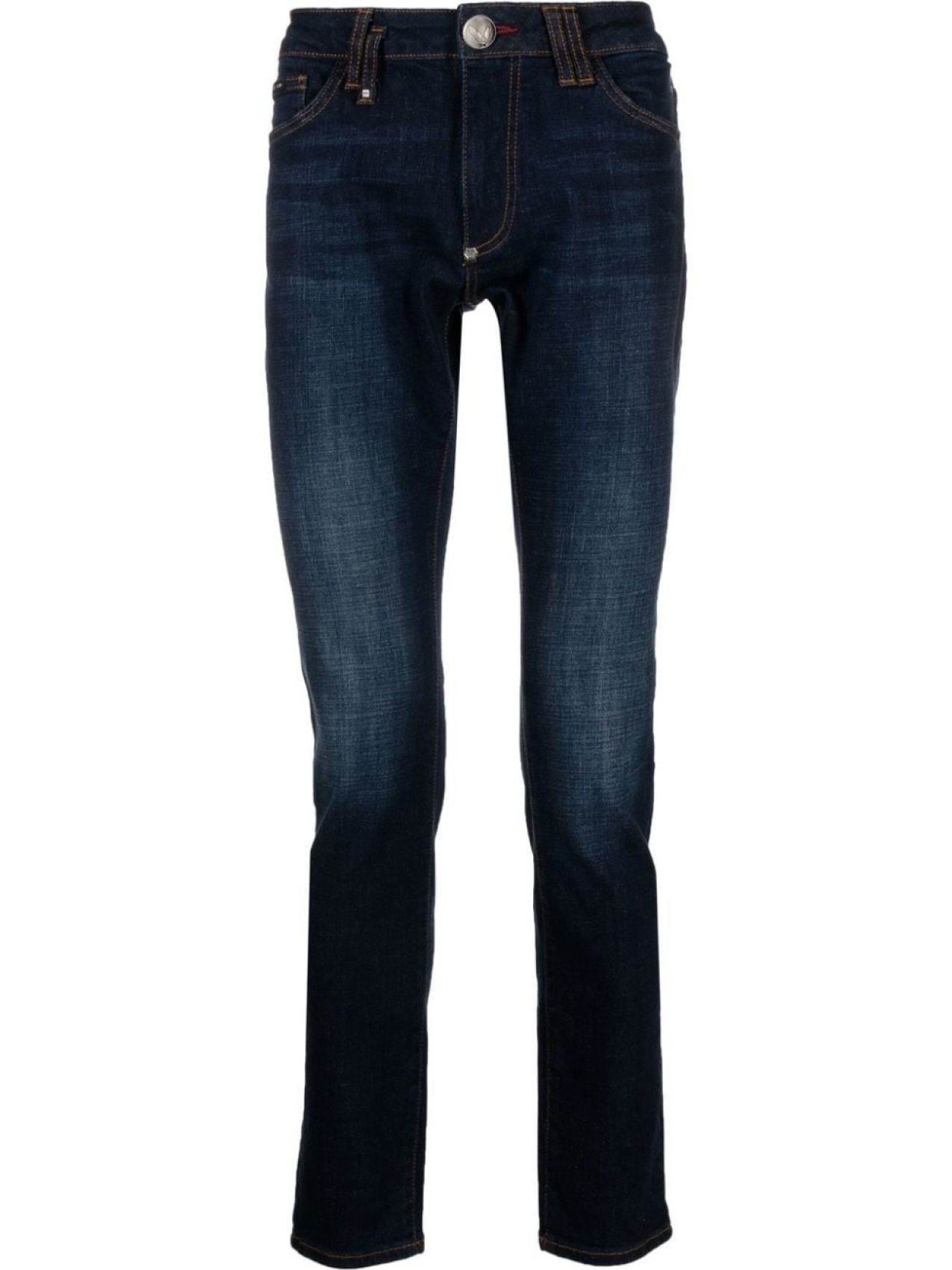 

Philipp Plein slim-cut leg jeans, синий