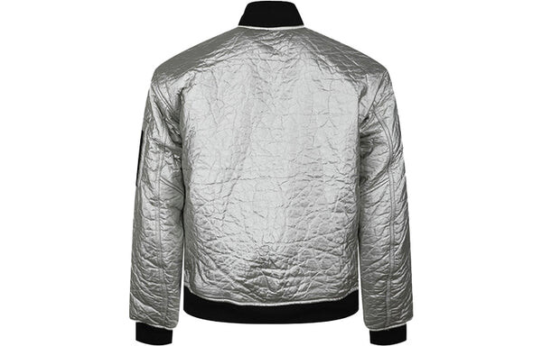 Куртка Air Jordan 23 Engineered MA-1 Zipper Sports Stay Warm Jacket Silver White, белый — фото 2