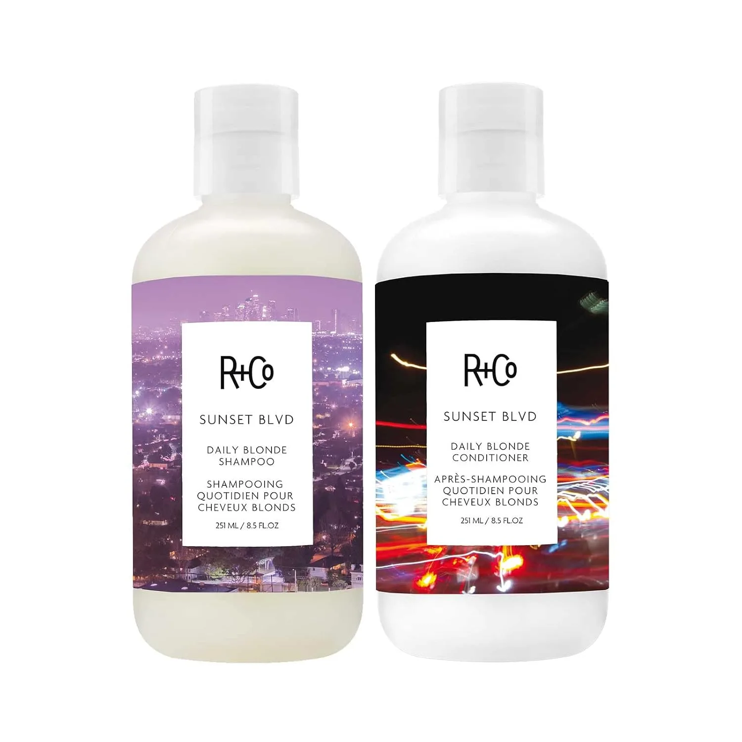 Набор из двух шампуня и кондиционера R+Co Sunset Blvd Daily Blonde (240 мл) 251 мл (2 шт.), silver