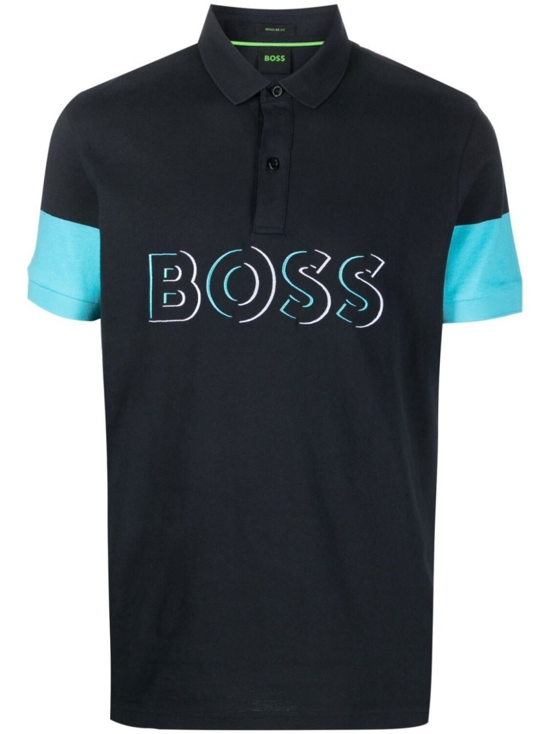 

BOSS рубашка поло с логотипом, синий
