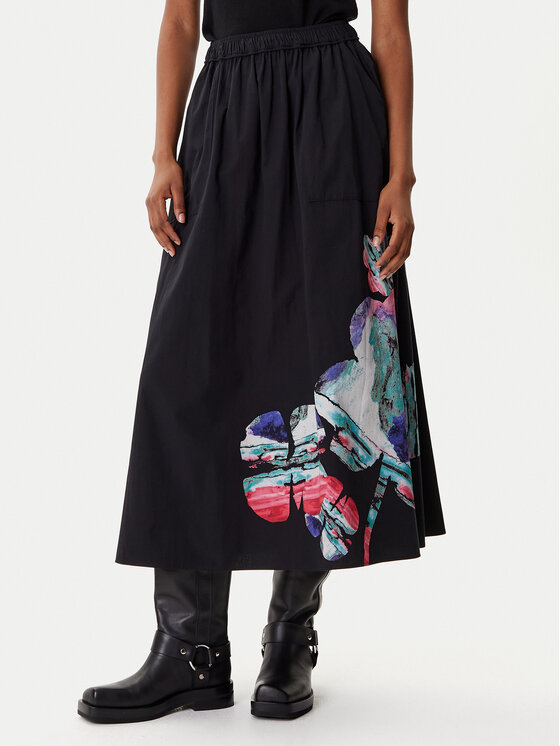 

Трапециевидная юбка regular fit Ella Lacroix 25WWFW05 Desigual, чёрный