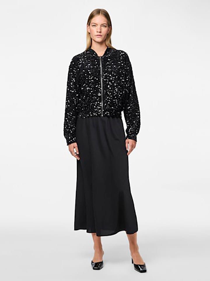 

Юбка до колена Pieces, черный