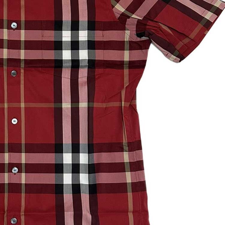 Рубашка мужская Burberry красный — фото 2
