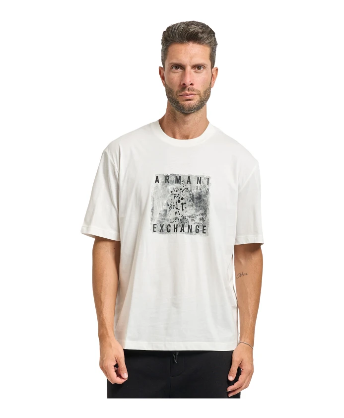 

Белая футболка с логотипом. Armani Exchange, белый