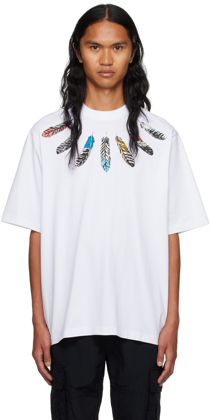

Футболка с белым пером Marcelo Burlon County of Milan